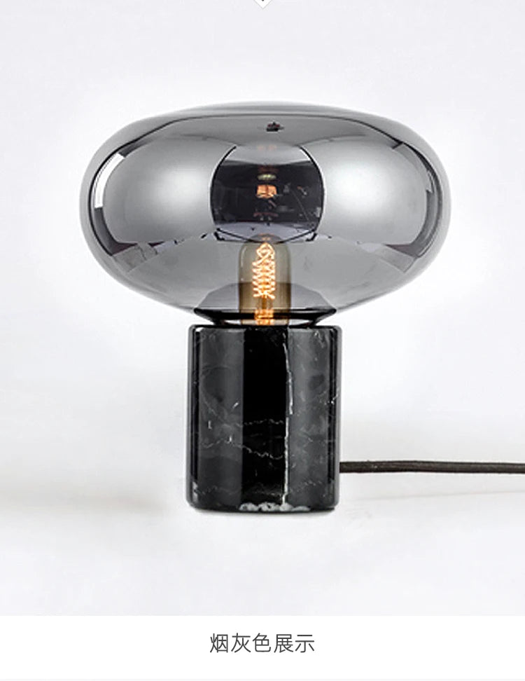 Kuro Glass & Marble Lamp