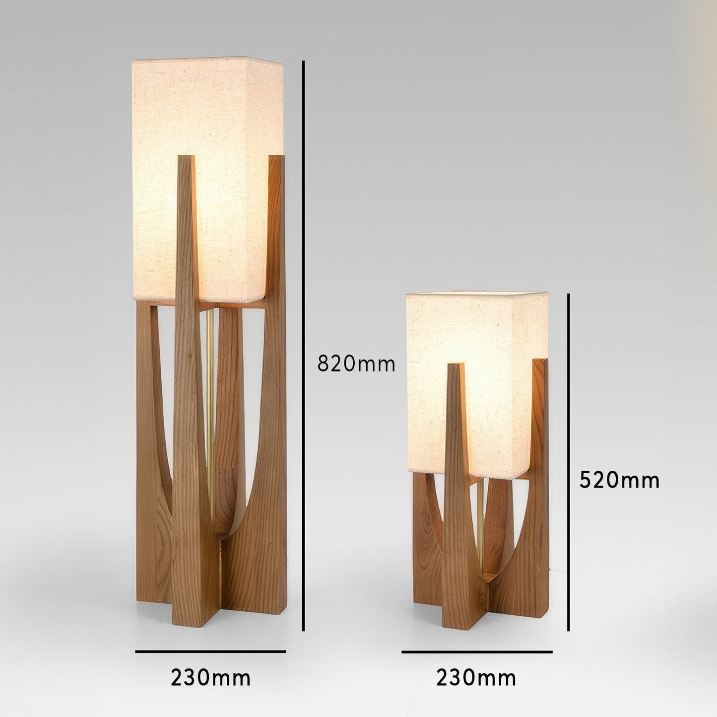 Japanse stijl walnoot vloerlamp eenvoudige massief houten lamp
