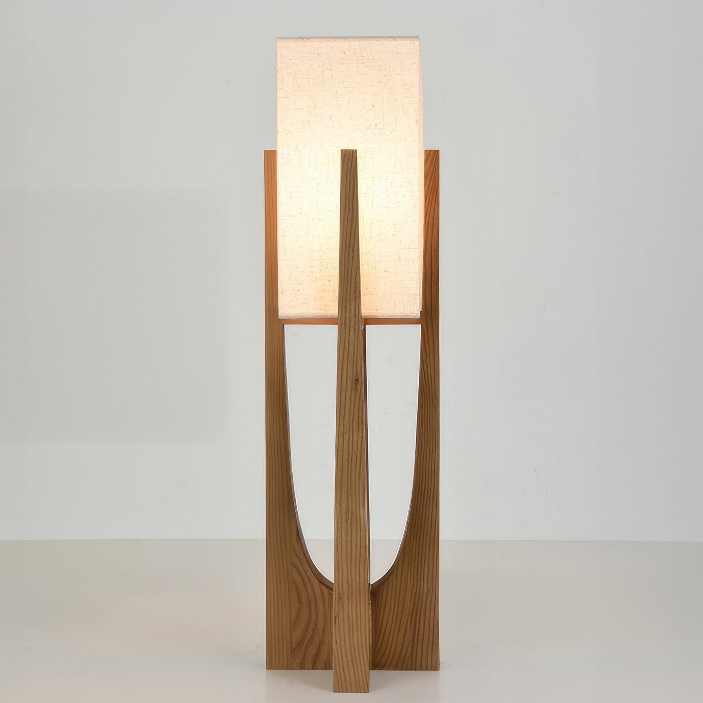 Japanse stijl walnoot vloerlamp eenvoudige massief houten lamp