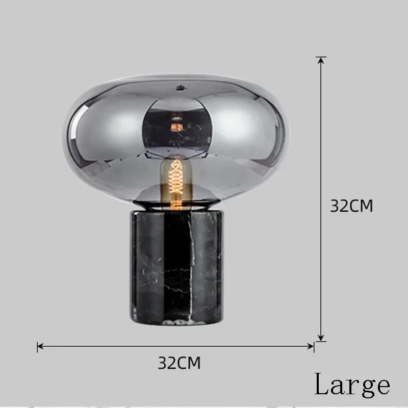 Kuro Glass & Marble Lamp