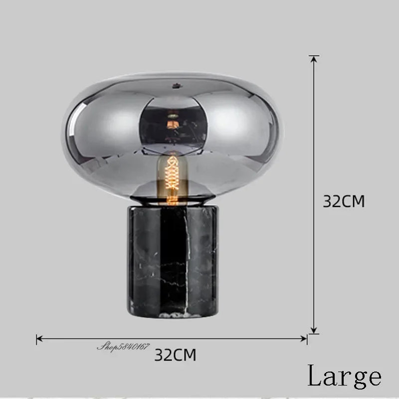 Kuro Glass & Marble Lamp