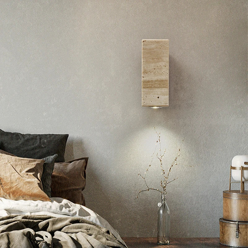 Luna Travertine Wall Light