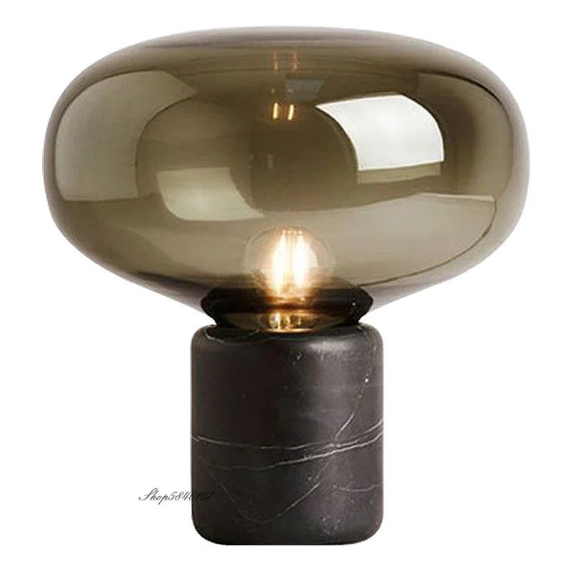 Kuro Glass & Marble Lamp