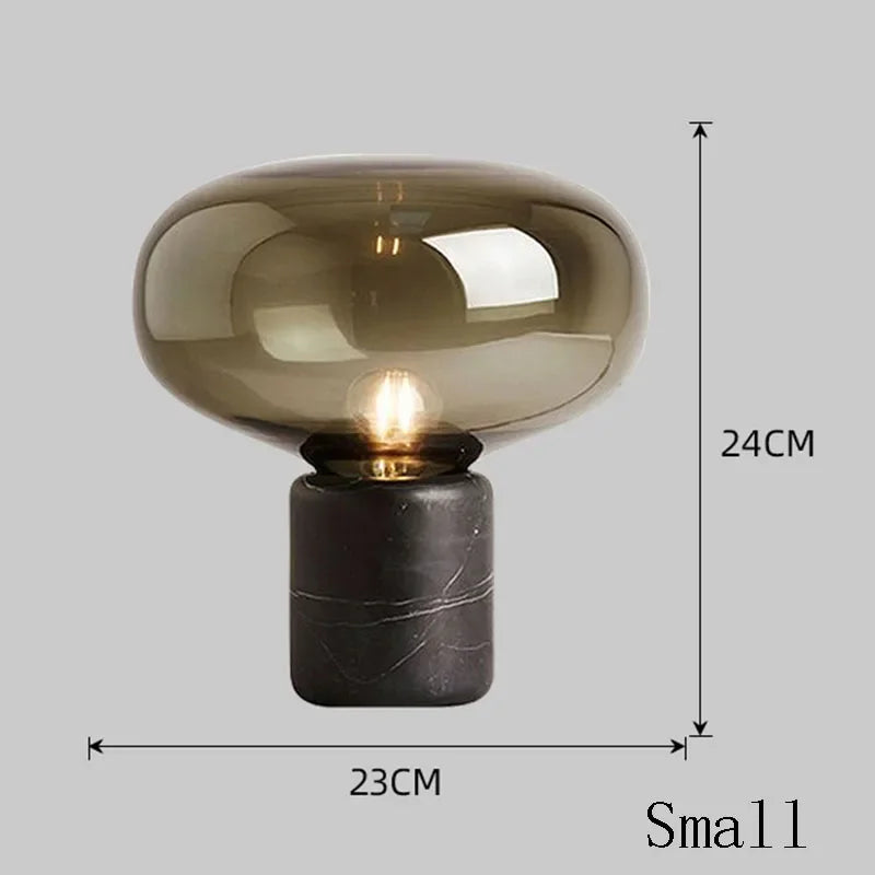 Kuro Glass & Marble Lamp