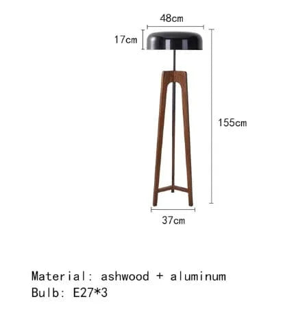 Lampadaire tripode vintage