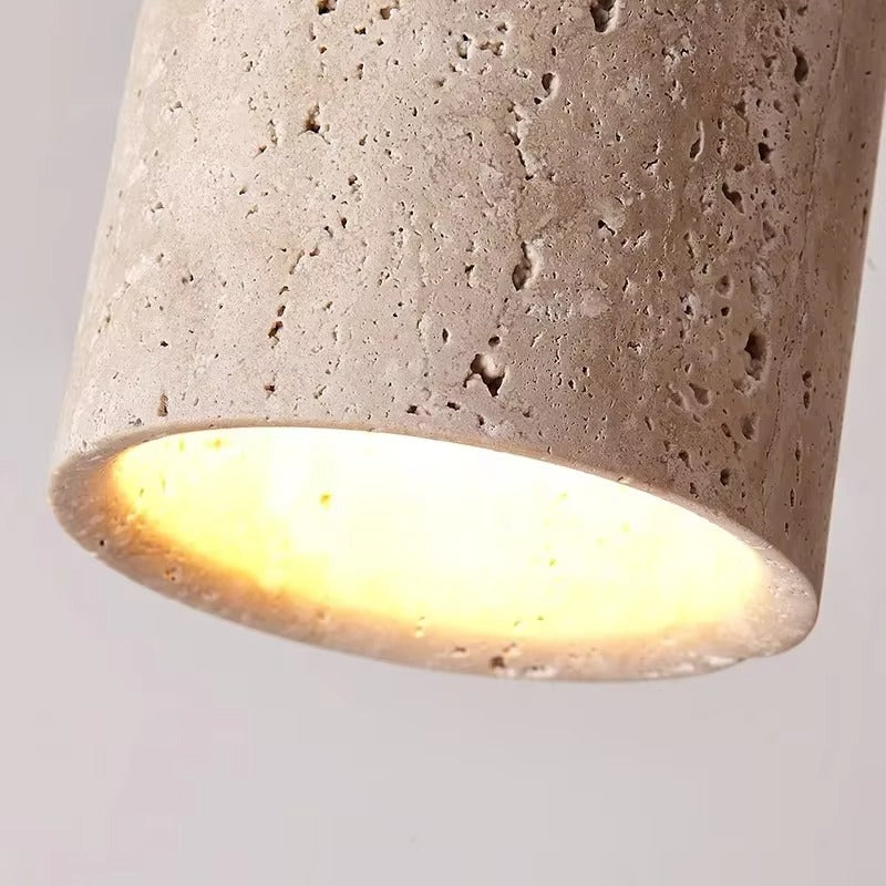 Kyroza Wall Lights – Travertine & Wood Japandi Ceiling/Wall Lamp