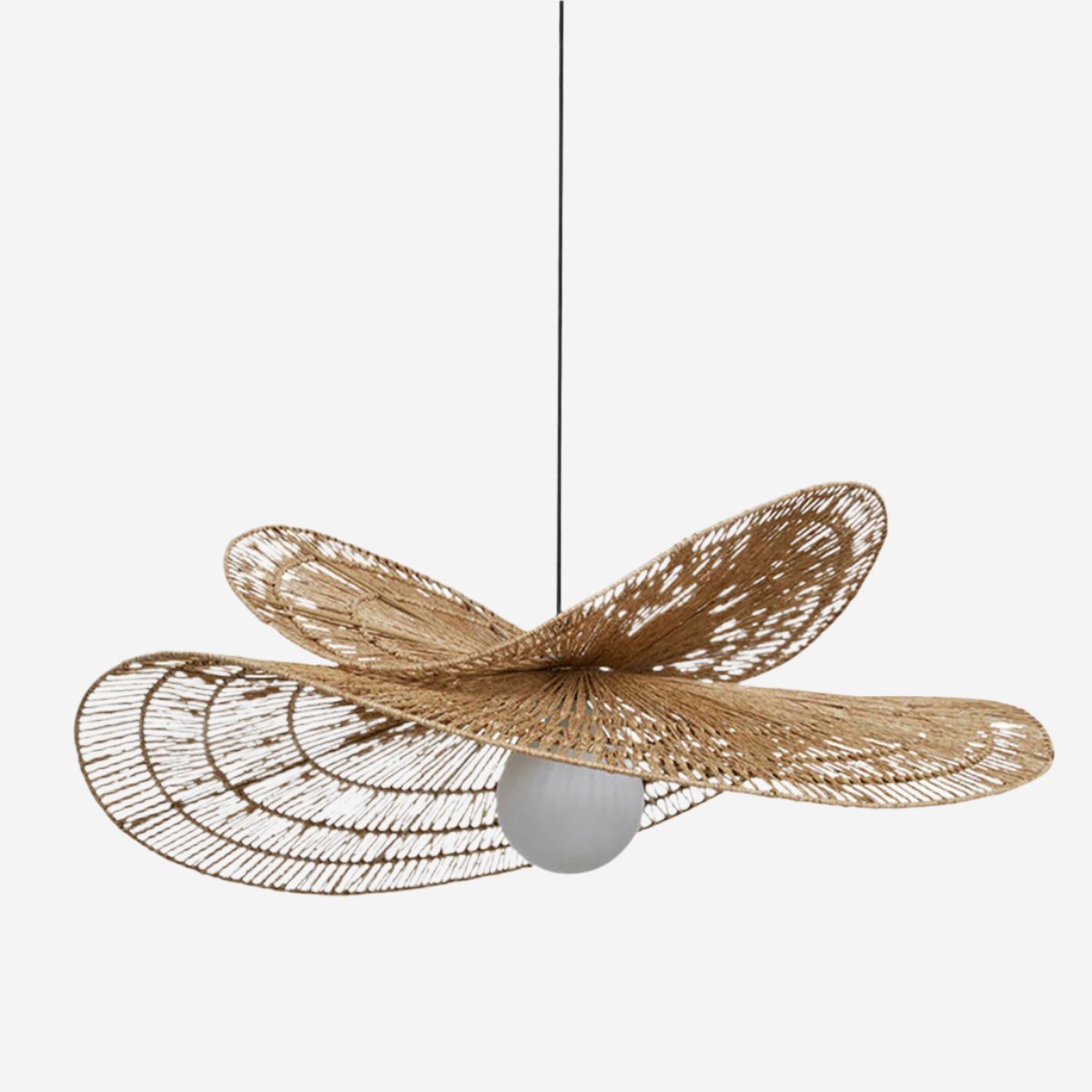 Vintage Countryside Rattan Craft Handwoven Creative Pendant Light Fixtures