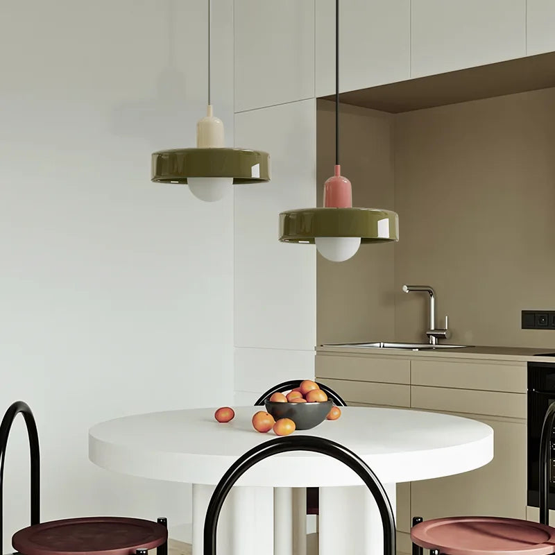 Finan Morandi Glass Disc Orb Pendant Lamp