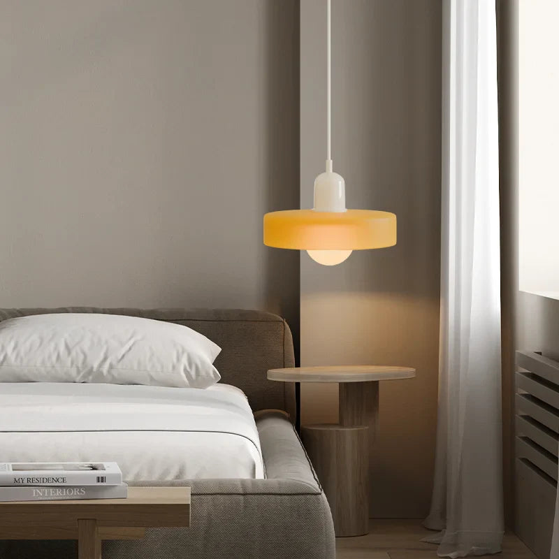 Finan Morandi Glass Disc Orb Pendant Lamp