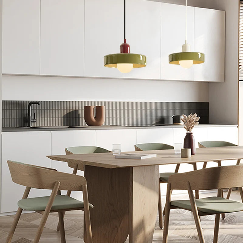 Finan Morandi Glass Disc Orb Pendant Lamp