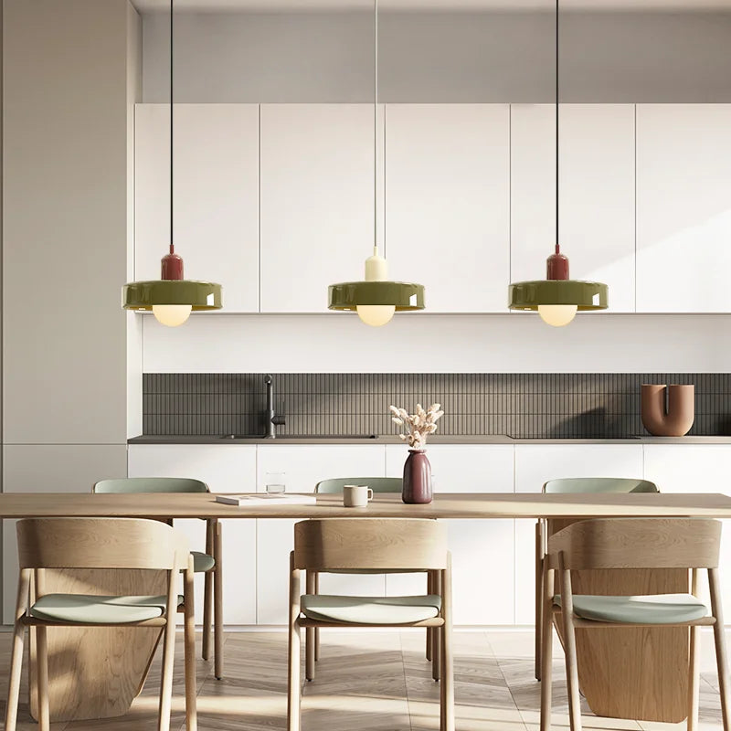 Finan Morandi Glass Disc Orb Pendant Lamp