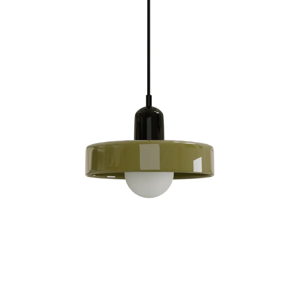 Finan Morandi Glass Disc Orb Pendant Lamp