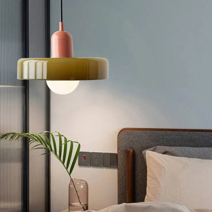 Finan Morandi Glass Disc Orb Pendant Lamp