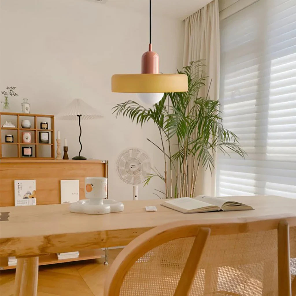 Finan Morandi Glass Disc Orb Pendant Lamp