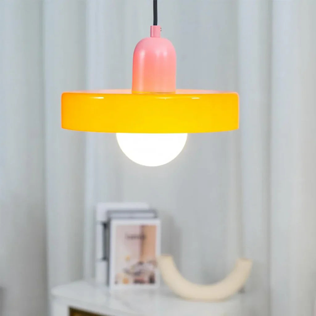 Finan Morandi Glass Disc Orb Pendant Lamp