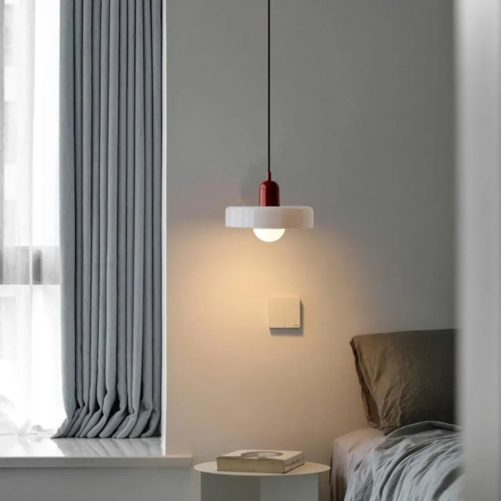 Finan Morandi Glass Disc Orb Pendant Lamp