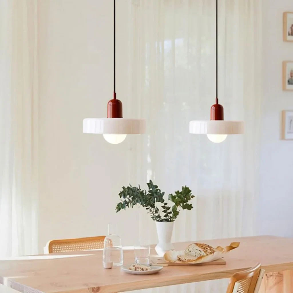Finan Morandi Glass Disc Orb Pendant Lamp