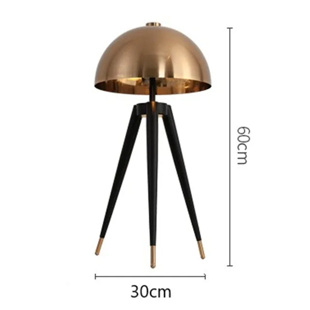 Noir Brass Tripod Lamp