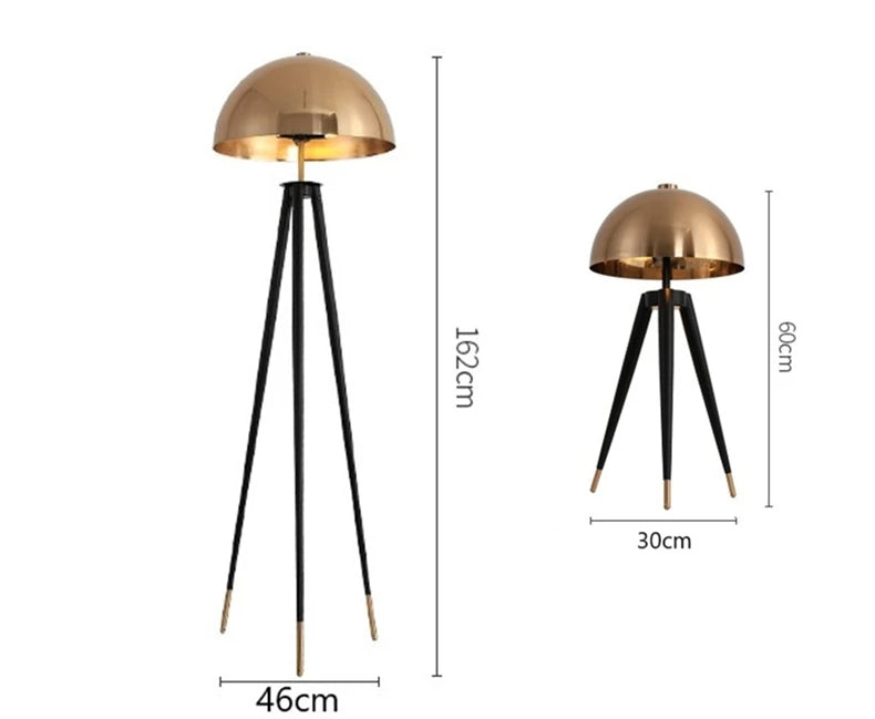 Noir Brass Tripod Lamp