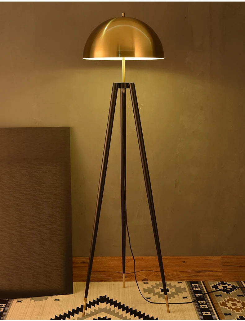 Noir Brass Tripod Lamp