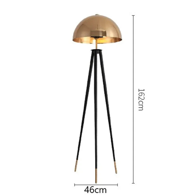 Noir Brass Tripod Lamp