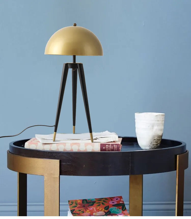 Noir Brass Tripod Lamp
