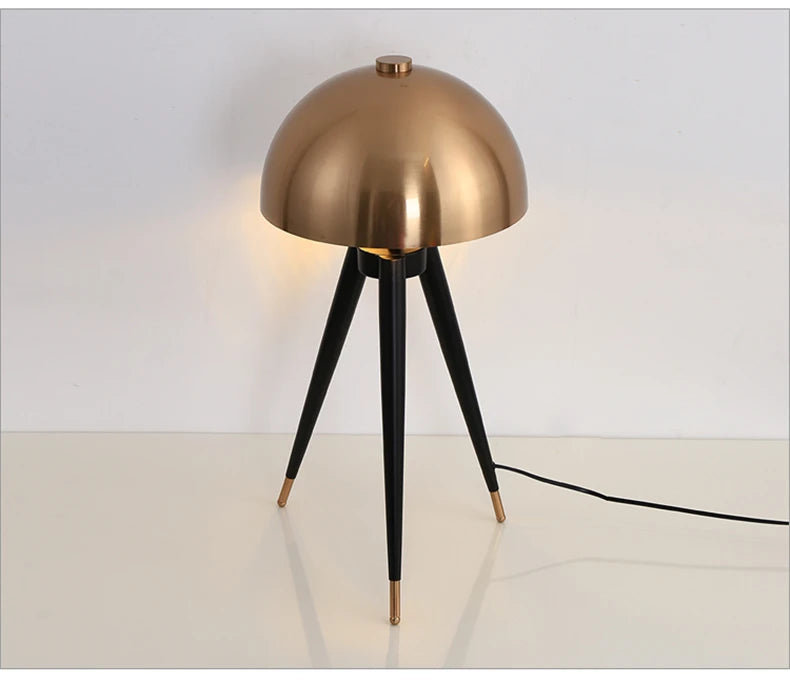 Noir Brass Tripod Lamp