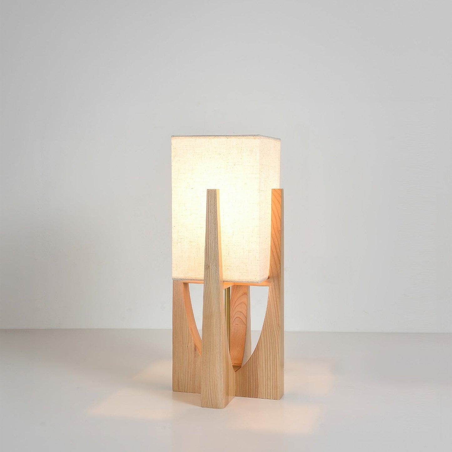 Japanische Holzlampe aus Walnussholz, massive Holzlampe 