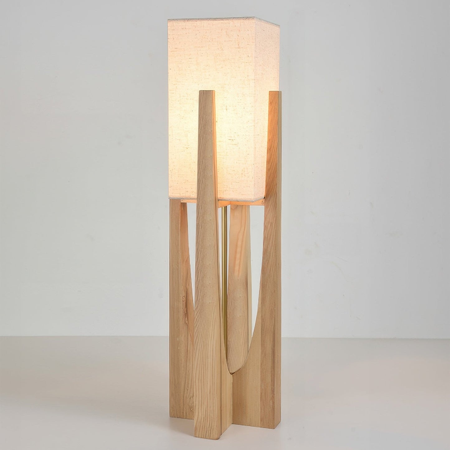 Japanische Holzlampe aus Walnussholz, massive Holzlampe 