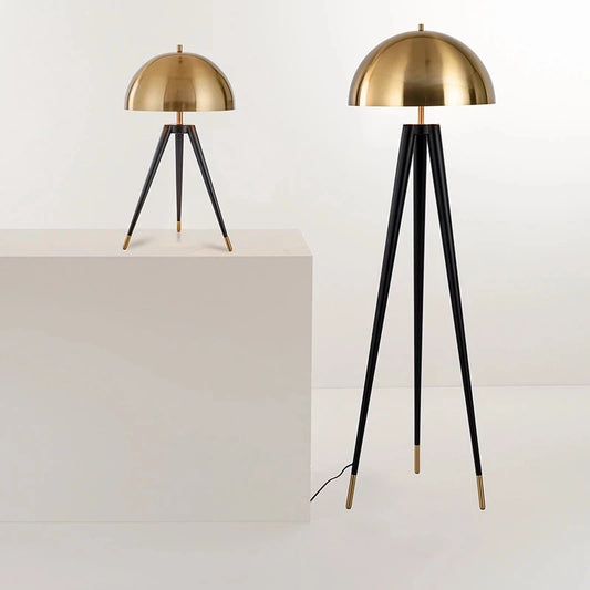 Noir Brass Tripod Lamp