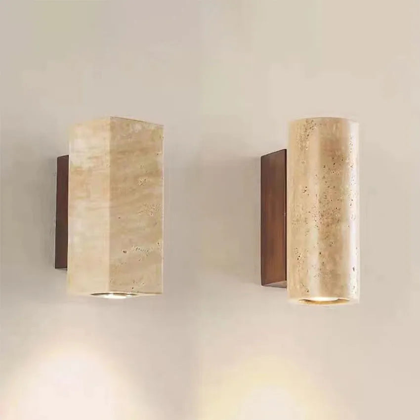 Luna Travertine Wall Light