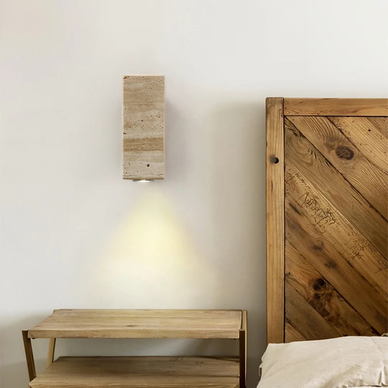Luna Travertine Wall Light