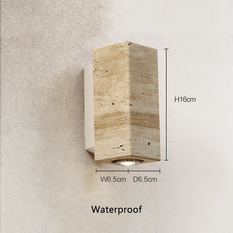 Luna Travertine Wall Light