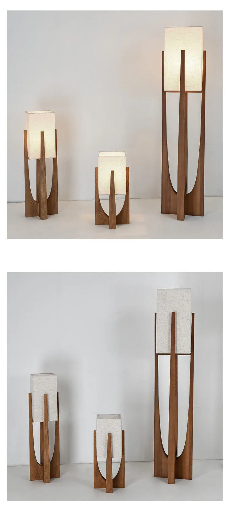 Kiru Wooden Lamp – Floor & Table
