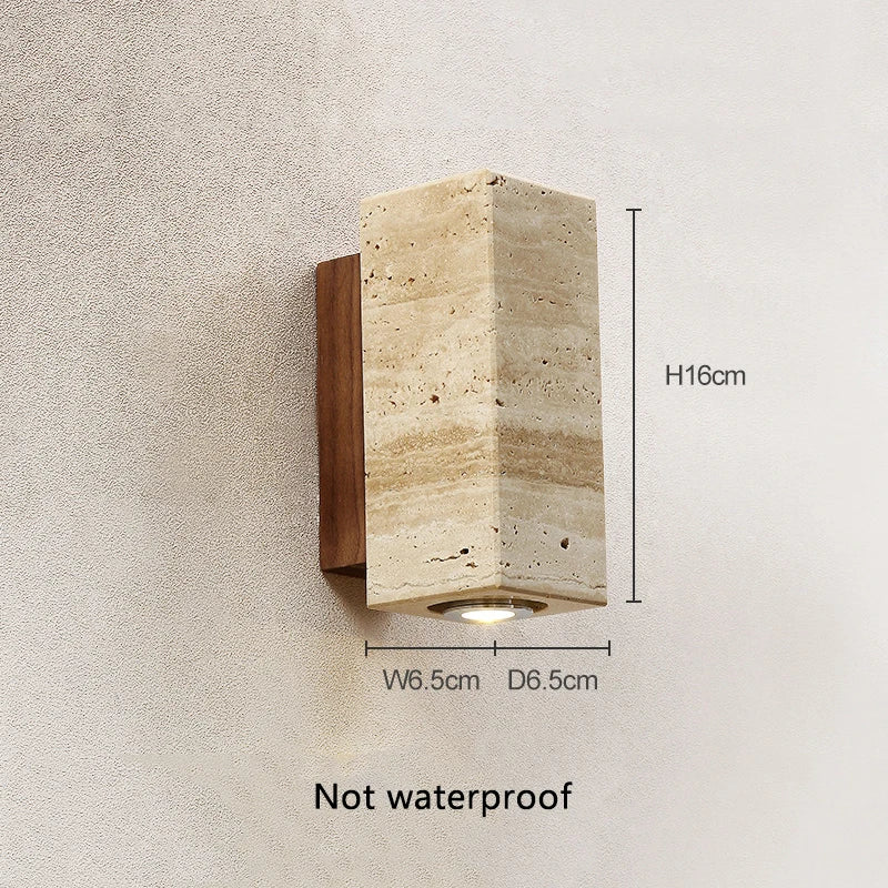 Luna Travertine Wall Light