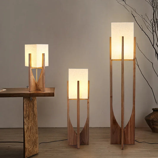 Kiru Wooden Lamp – Floor & Table