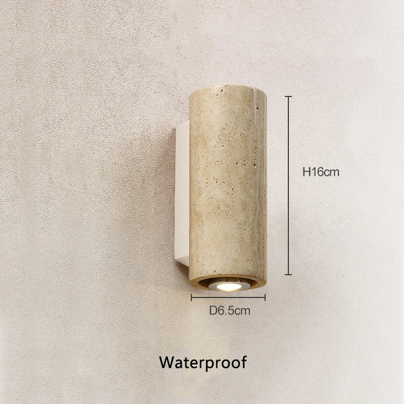 Luna Travertine Wall Light