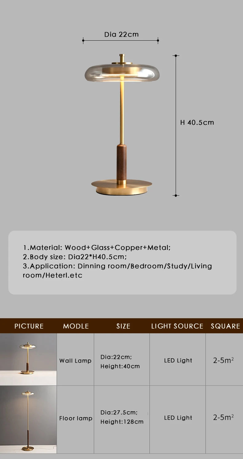 Eloa Glaslampe – Steh- und Tischlampe