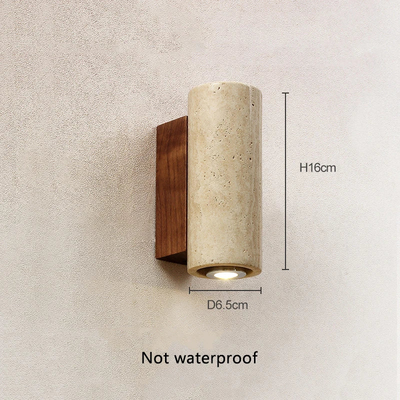 Luna Travertine Wall Light
