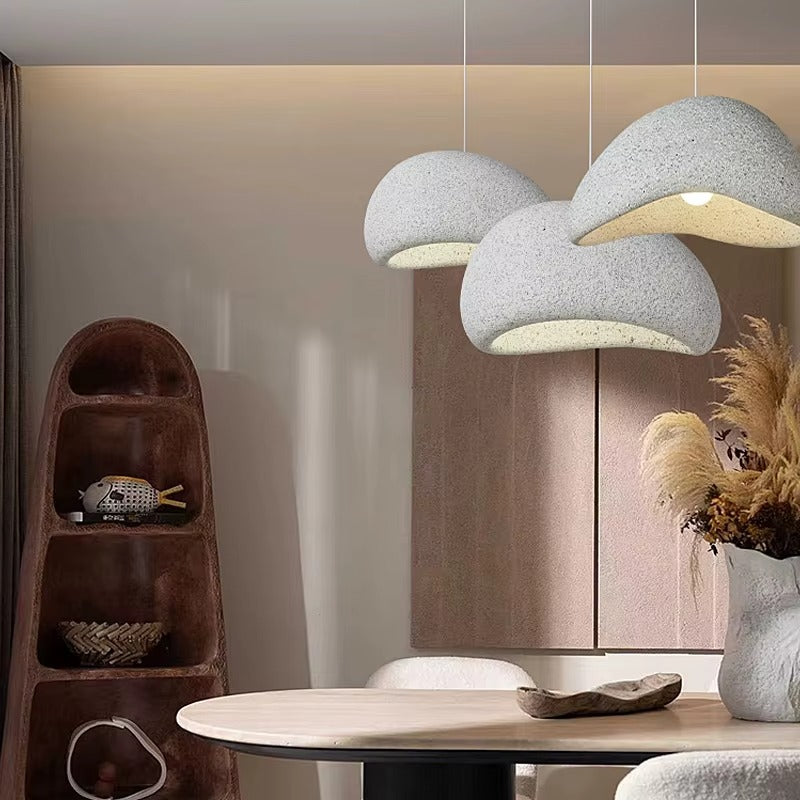 Hikari Japandi Pendant Light – Organic Design with a Warm Glow