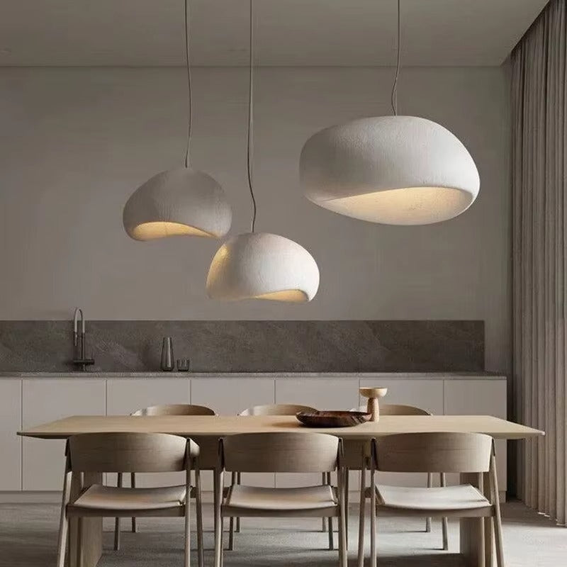 Hikari Japandi Pendant Light – Organic Design with a Warm Glow