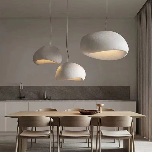 Hikari Japandi Pendant Light – Organic Design with a Warm Glow